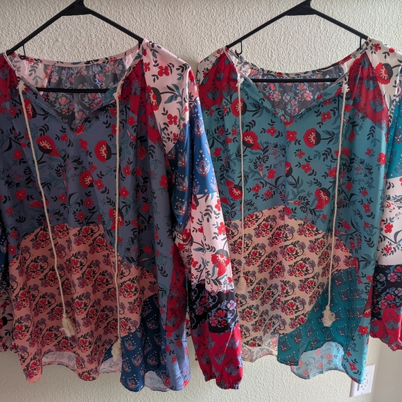 Boho Chic pair of extra large shirts. Never worn & ready to style - Picture 1 of 1